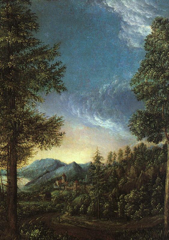 Albrecht Altdorfer View of the Danube Valley near Regensburg oil painting picture